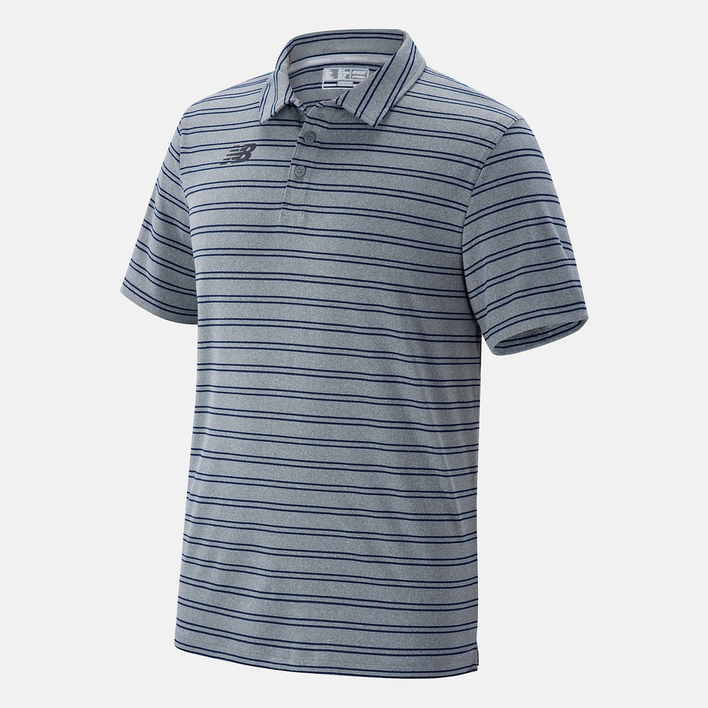 Team Navy Stripe Polo / New Balance Men