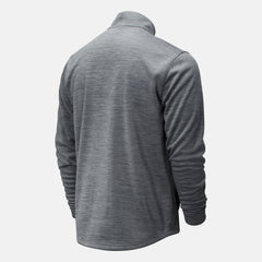 Med Heather Grey Thermal Half Zip / New Balance Men