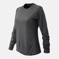 Dark Heather Grey NB Long Sleeve Tech Tee / New Balance Women