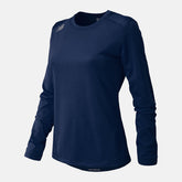 Team Navy NB Long Sleeve Tech Tee / New Balance Women