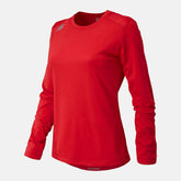 Team Red NB Long Sleeve Tech Tee / New Balance Women