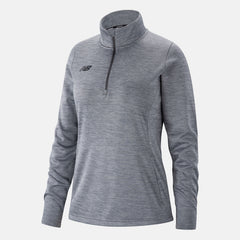 Med Heather Grey Women Thermal Half Zip / New Balance Women