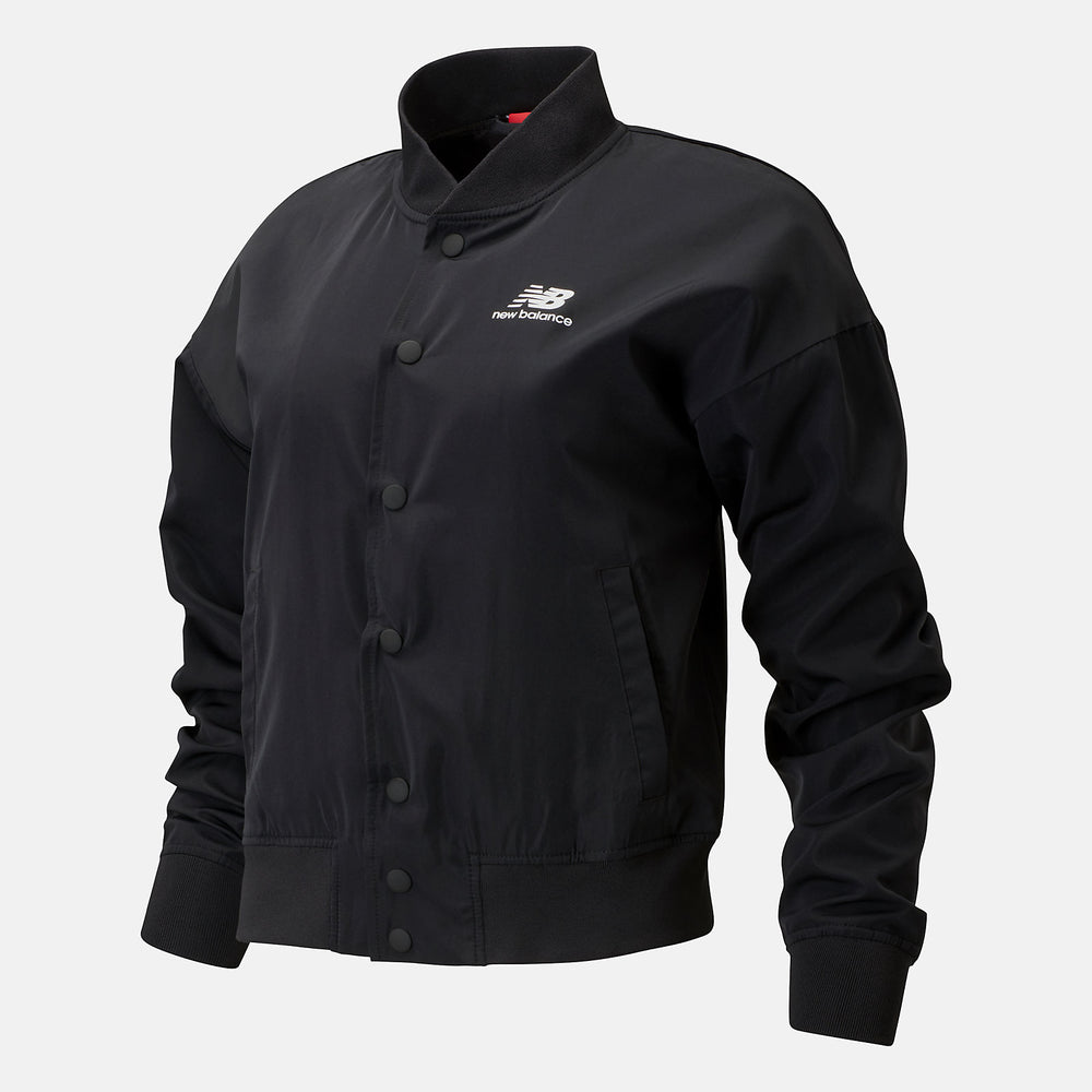 Black Essentials Core Bomber Jacket / New Balance Women