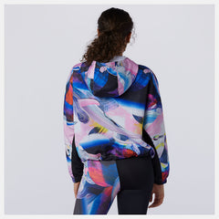 White Print NB Athletics Printed Anorak Jacket / New Balance Women