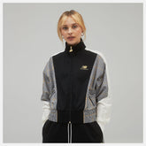 Black NB Athletics Higher Learning Stripe Track Jacket / New Balance Women