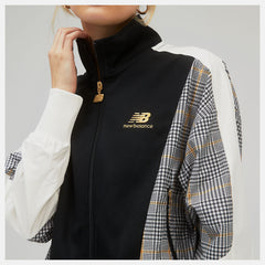 Black NB Athletics Higher Learning Stripe Track Jacket / New Balance Women