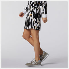 White NB Athletics Collide Printed Terry Skirt / New Balance Women