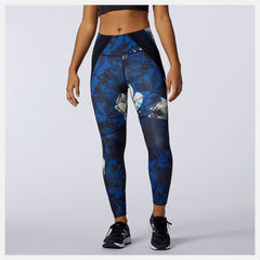 Blue Transform 7/8 NBSleek Printed Tight / New Balance Women