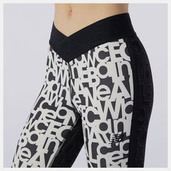 White Relentless Printed High Rise 7/8 Tight / New Balance Women