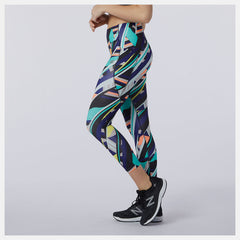 Multi Color Printed Impact Run Crop / New Balance Women