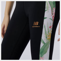 Black NB Essentials Botanical Legging / New Balance Women