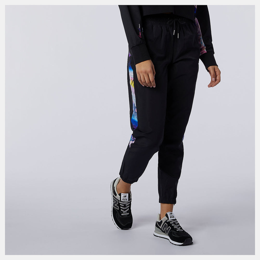 Black NB Athletics Erin Loree Woven Pant / New Balance Women