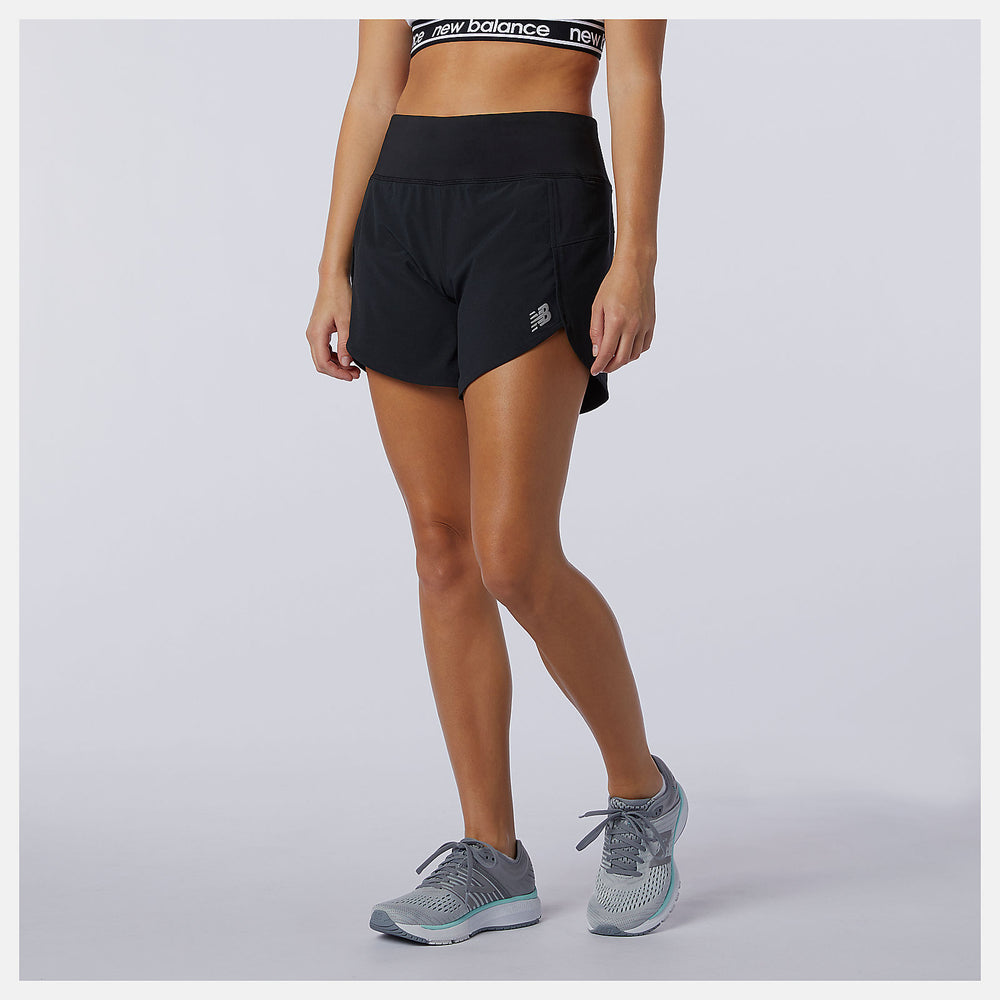 Black Impact Run Short 5 Inch / New Balance Women