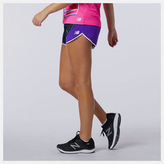 Deep Violet Printed Fast Flight Split Short / New Balance Women
