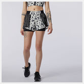 Black/White Relentless 2 In 1 Short Printed / New Balance Women