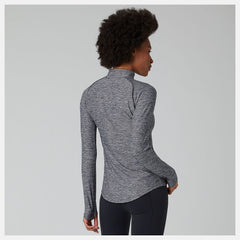 Black Heather Transform 1/2 Zip / New Balance Women