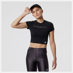 Black Syd Crop Tee / New Balance Women