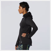 Black NB Heat Grid Hoodie / New Balance Women