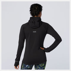Black NB Heat Grid Hoodie / New Balance Women