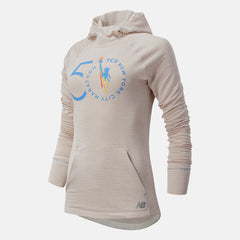 Sea Salt Heather NYC Marathon NB Heat Grid Hoodie / New Balance Women