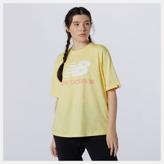 Lemon Haze NB Essentials Stacked Logo Tee / New Balance Women