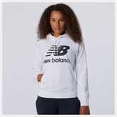 White/Black NB Essentials Pullover Hoodie / New Balance Women