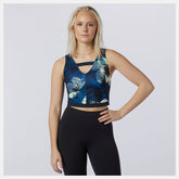 Blue Transform NBSleek Printed Crop Top / New Balance Women