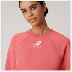 Watermelon Bandier Fleece Crew / New Balance Women