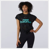Black Achiever Collide Open Mesh Tee / New Balance Women