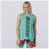 Summer Jade Relentless Cinched Back Graphic Tank / New Balance Women