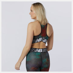 Black Print Relentless Printed Crop Top / New Balance Women