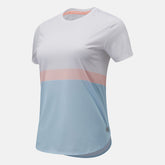 White Printed Accelerate Short Sleeve / New Balance Women