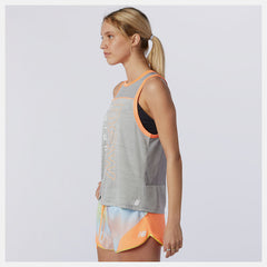 Athletic Grey Heather Printed Fast Flight Tank / New Balance Women