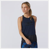 Eclipse Heather Printed Impact Run Hybrid Tank / New Balance Women