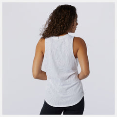 White Q Speed Fuel Jacquard Tank / New Balance Women