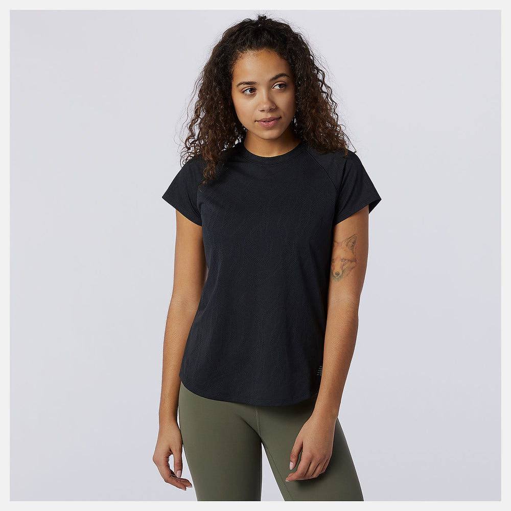 Black Q Speed Fuel Jacquard Short Sleeve / New Balance Women