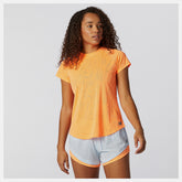 Citrus Punch Q Speed Fuel Jacquard Short Sleeve / New Balance Women