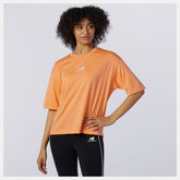 Citrus Punch NB Athletics Collide Short Sleeve Tee / New Balance Women