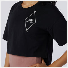 Black NB Athletics Argyle Graphic Tee / New Balance Women