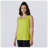 Sulpher Yellow Relentless Sweat Tank / New Balance Women