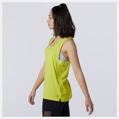 Sulpher Yellow Relentless Sweat Tank / New Balance Women