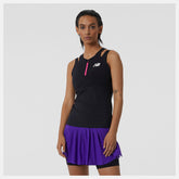 Black Tournament Keyhole Tank / New Balance Women