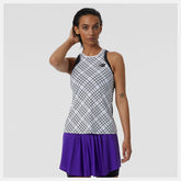 White Printed Tournament Tank / New Balance Women