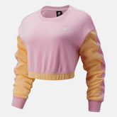 Pink Lemonade NB Athletics Baroque Crop Crew / New Balance Women