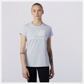 Grey Essentials Stacked Logo Tee / New Balance Women