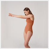 Terra Cotta Bandier Brief Bodysuit / New Balance Women