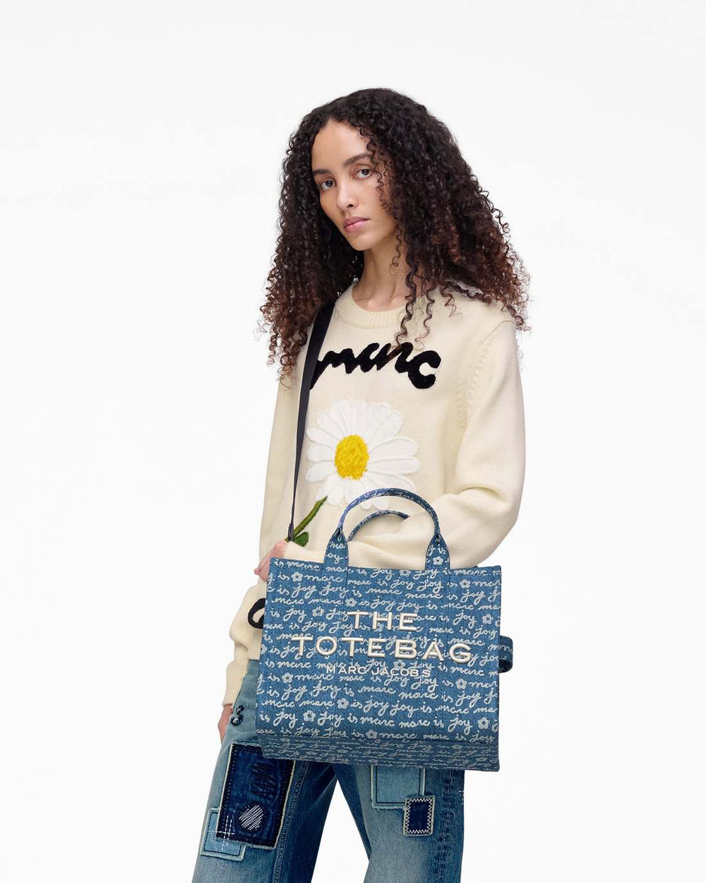 Marc Jacobs The Joy Denim Medium Tote Bag Indigo Multi BAGS