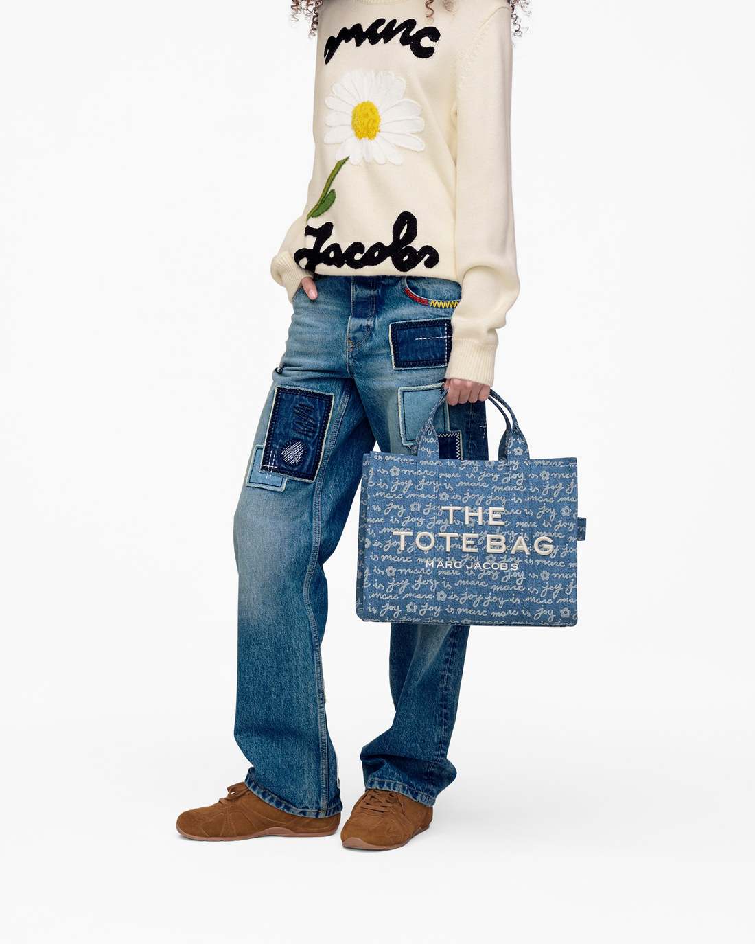 Marc Jacobs The Joy Denim Medium Tote Bag Indigo Multi BAGS