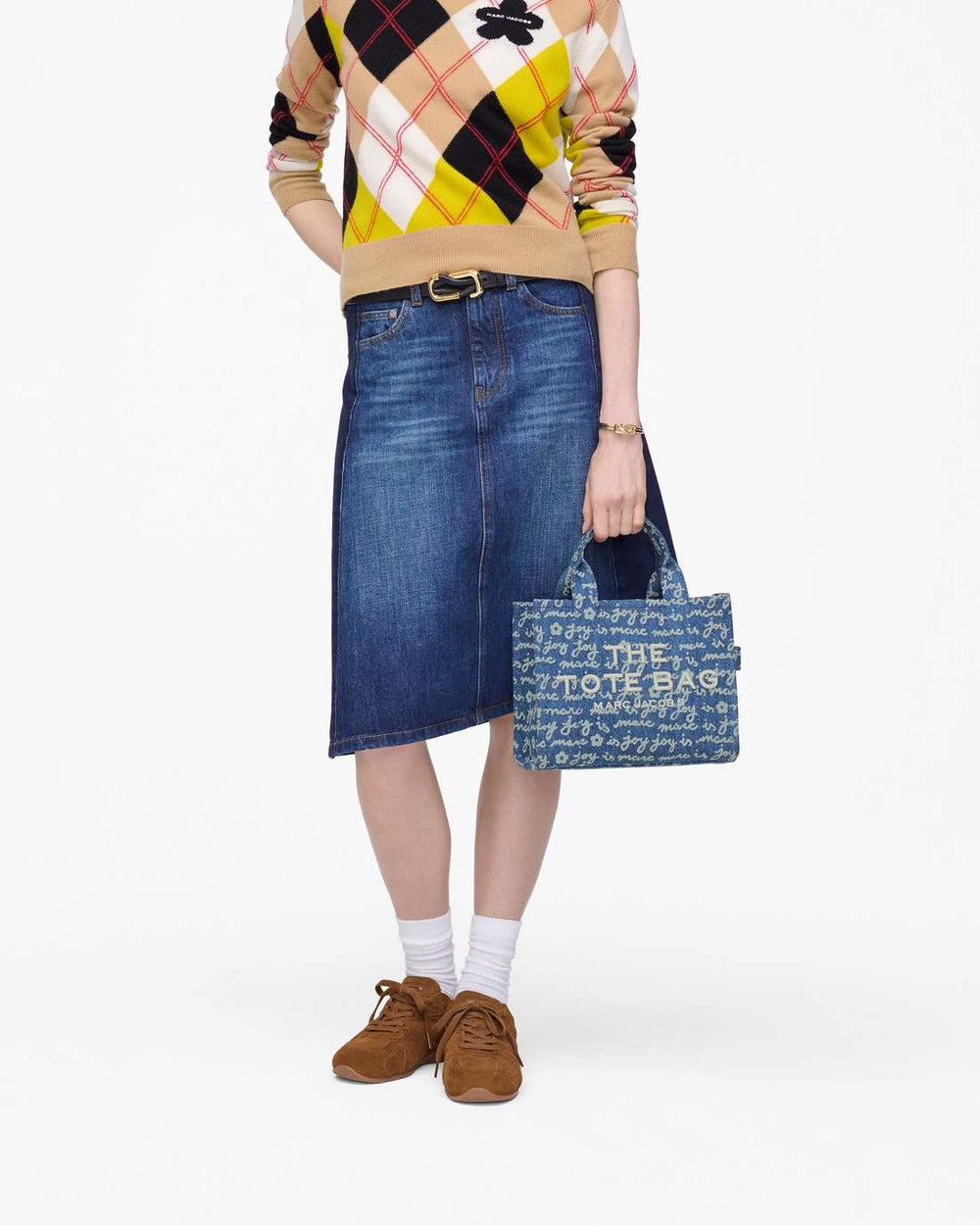Marc Jacobs The Joy Denim Small Tote Bag Indigo Multi BAGS