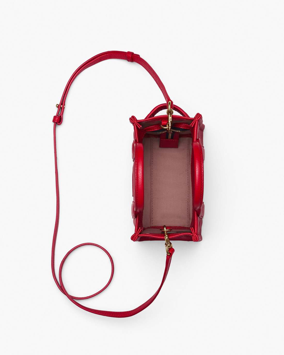 Marc Jacobs The Leather Crossbody Tote Bag True Red BAGS